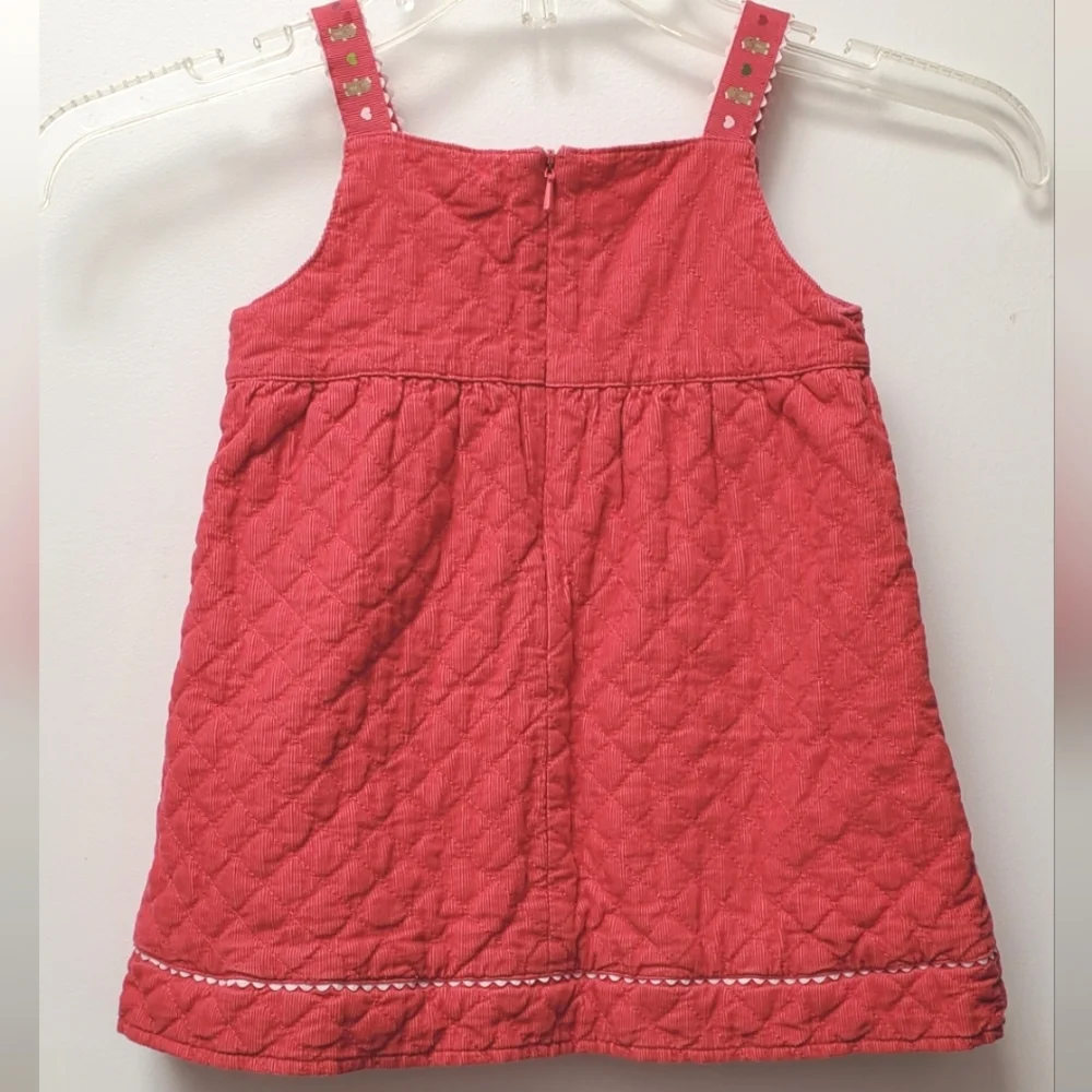 Gymboree Cotton Corduroy Lined Red Dress Size 12-18mos